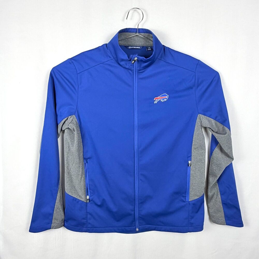 Cutter & Buck Buffalo Bills Full Zip Jacket Royal Blue Mens Large